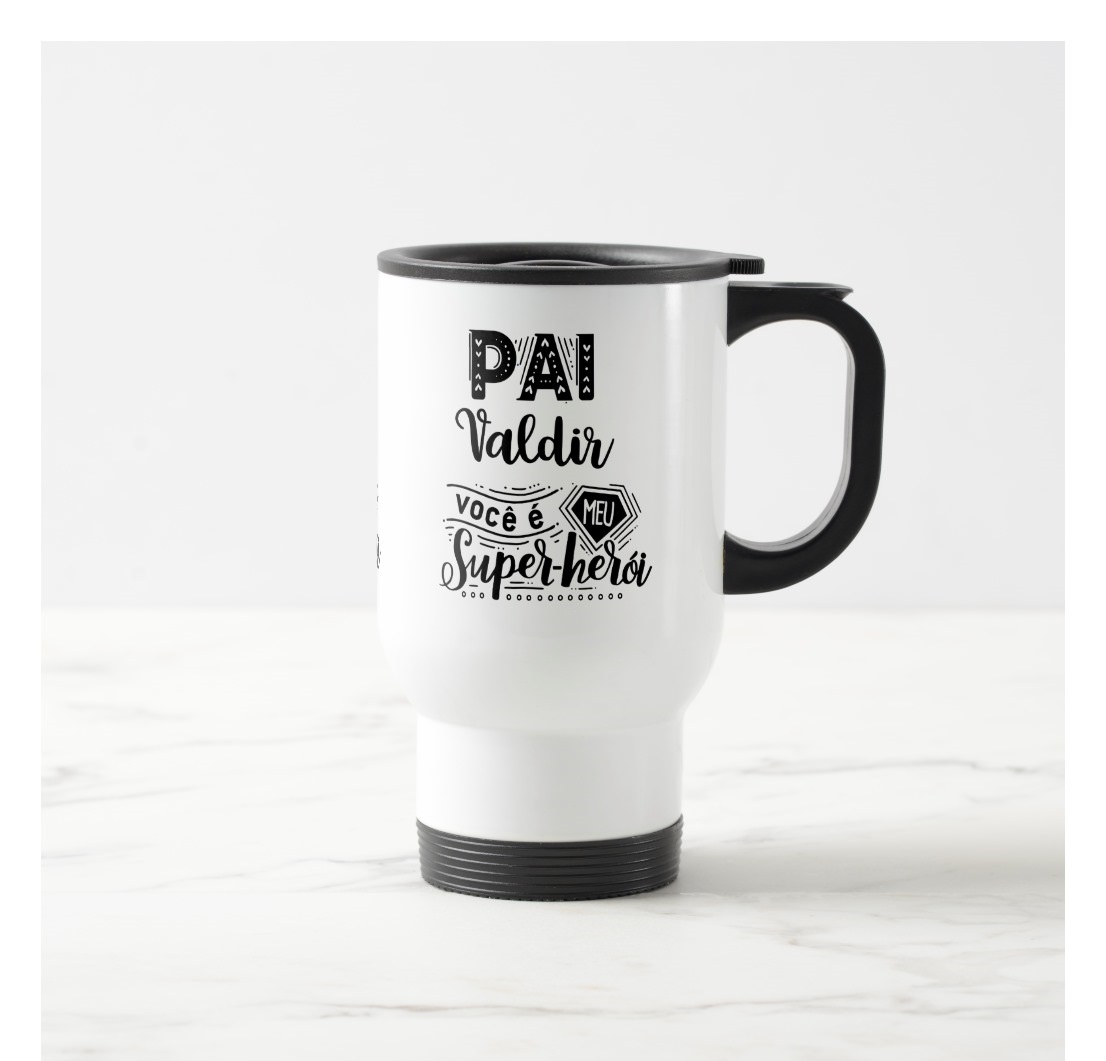 Copo Térmico Personalizado Presente Dia dos Pais Super Herói