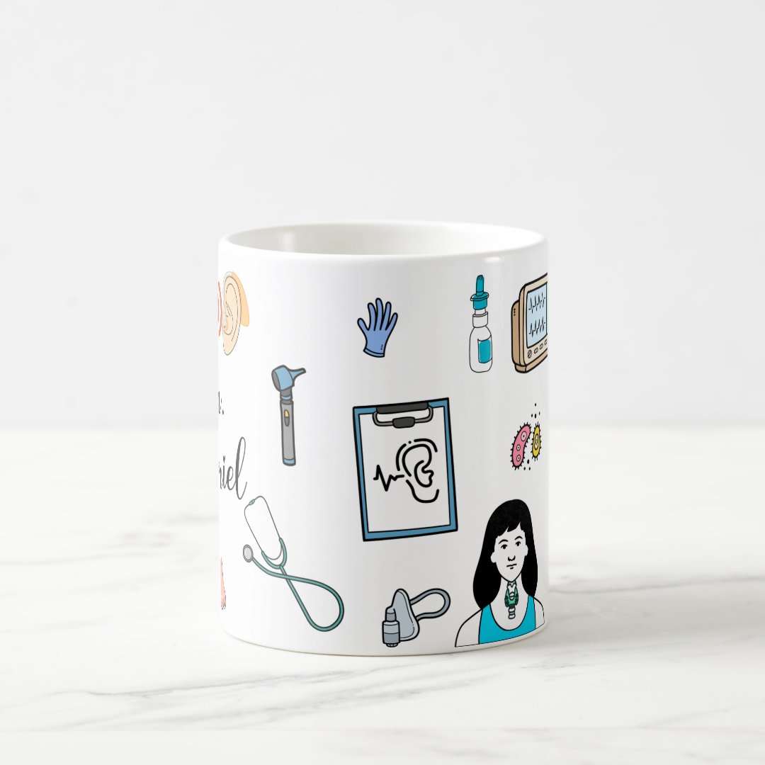 Caneca Mágica Presente Criativo com Nome para Otorrino