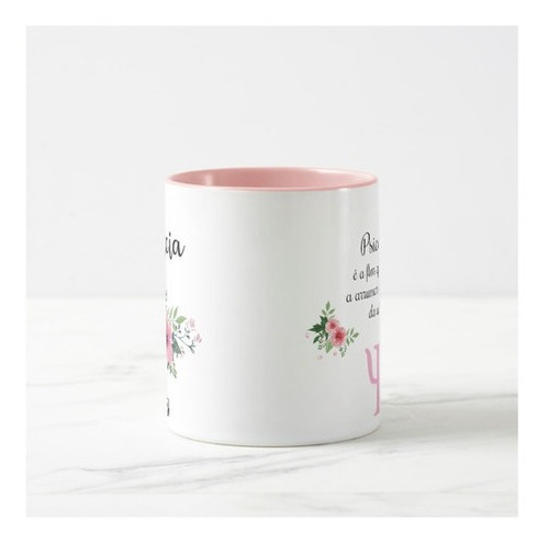Caneca Personalizada Psicologia Profissão Psicóloga com Nome