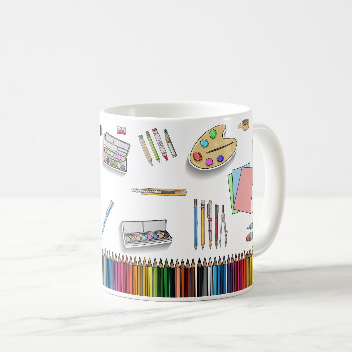 Caneca Professor Educação artística Presente Personalizada Com Avatar