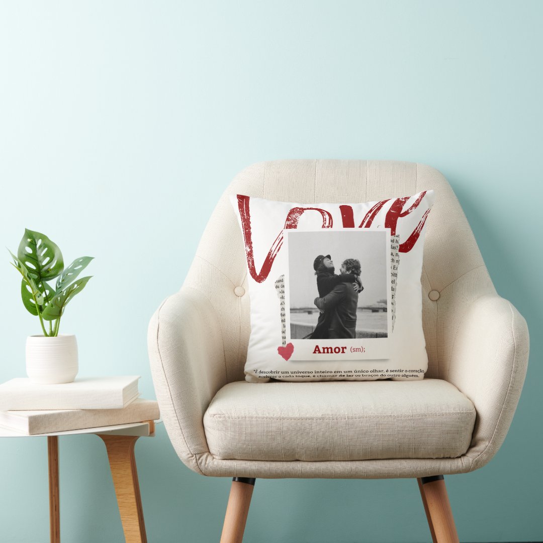 Almofada Decorativa Presente Significado do Amor com Foto