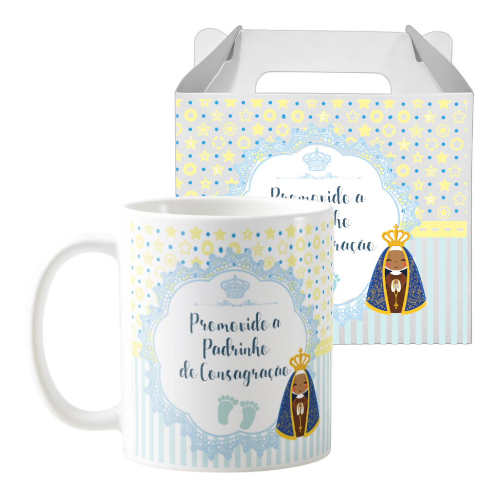 Caneca Presente Padrinho de Consagração Pronta Entrega - Batizado (Padrinho)