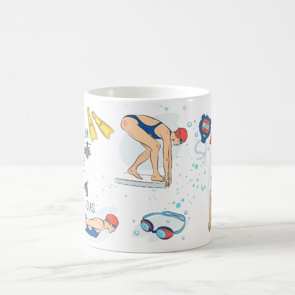Caneca Natação Presente Dia dos Professores Mimo Professora