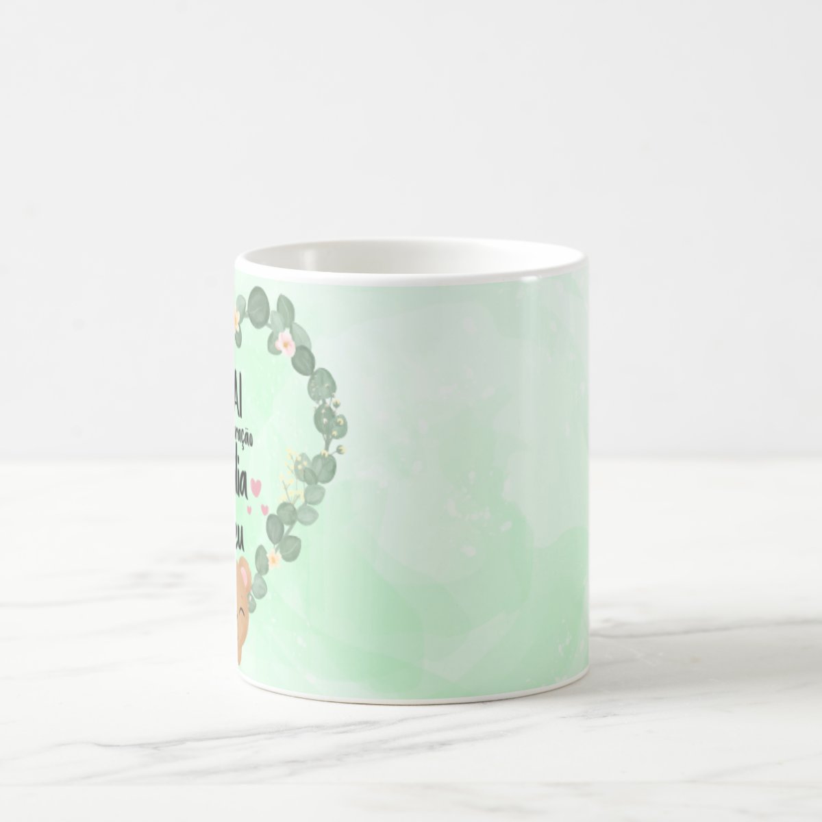 Caneca Gravidez para Papai Prepara o Coração Família Cresceu