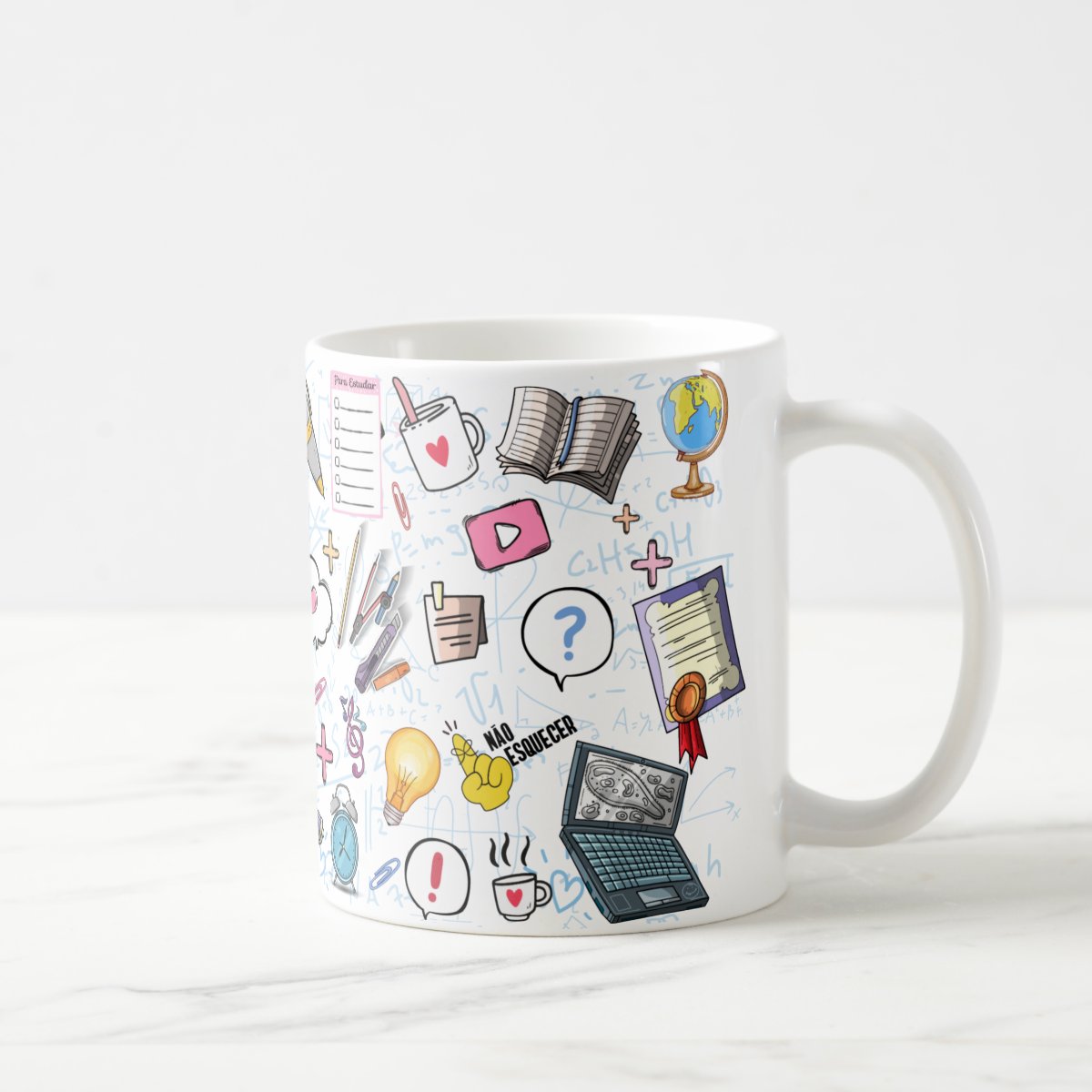 Caneca Professor Estudante Presente Personalizada Com Avatar