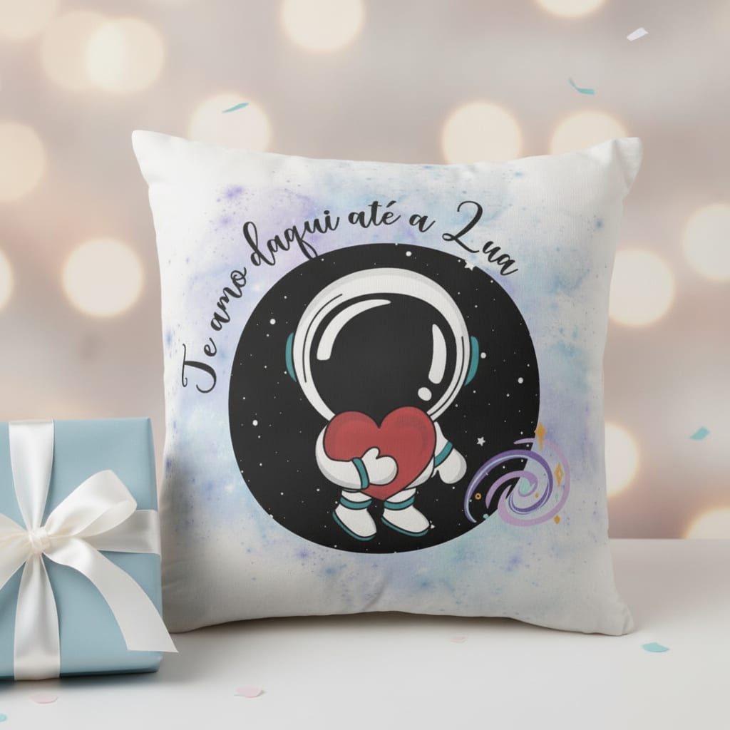 Almofada Criativa para Casais e Namorados Te Amo até a Lua - Outros (Casal)