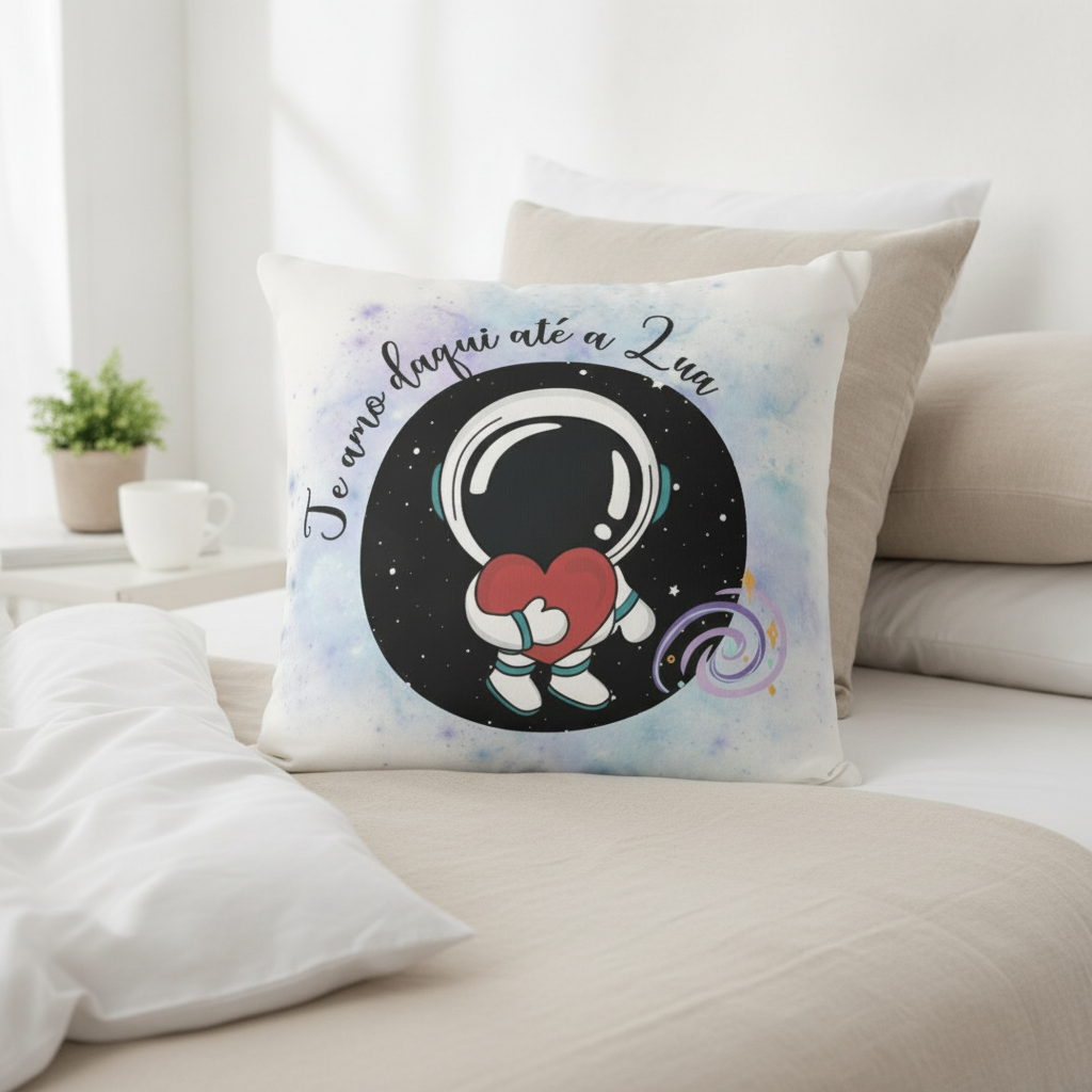 Almofada Criativa para Casais e Namorados Te Amo até a Lua