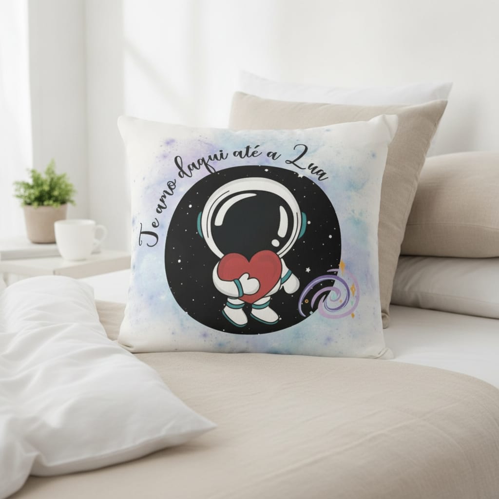 Almofada Criativa para Casais e Namorados Te Amo até a Lua