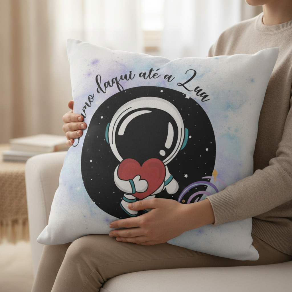 Almofada Criativa para Casais e Namorados Te Amo até a Lua