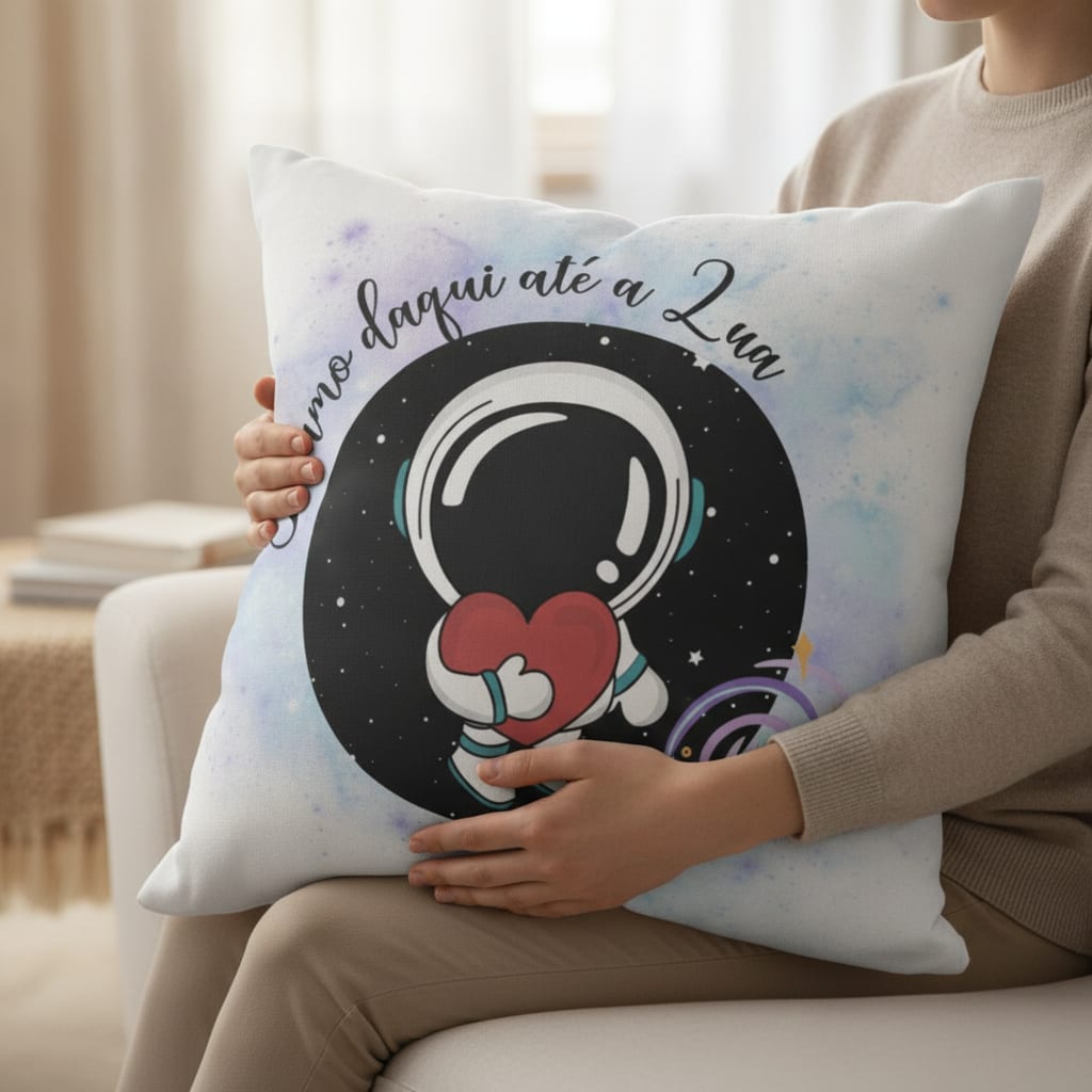 Almofada Criativa para Casais e Namorados Te Amo até a Lua