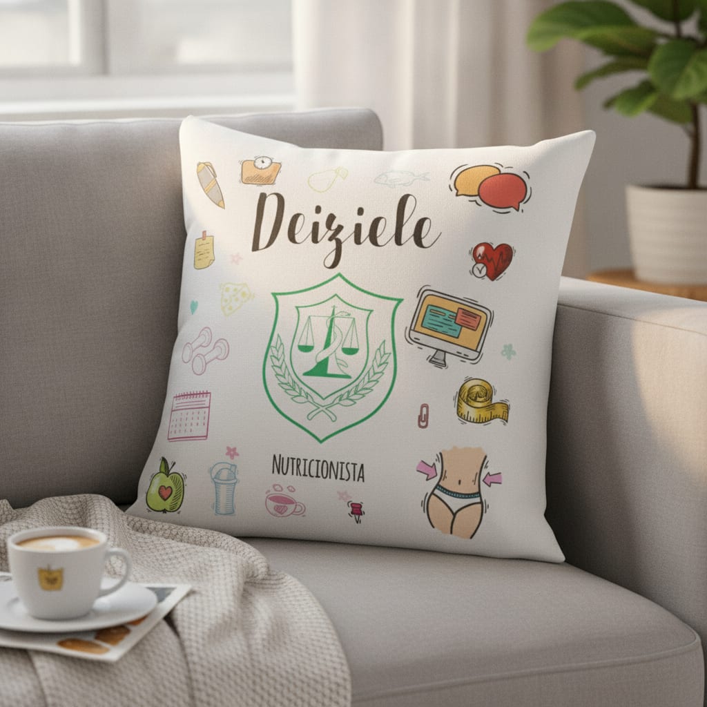 Almofada Decoração Personalizada Nutrição com Nome