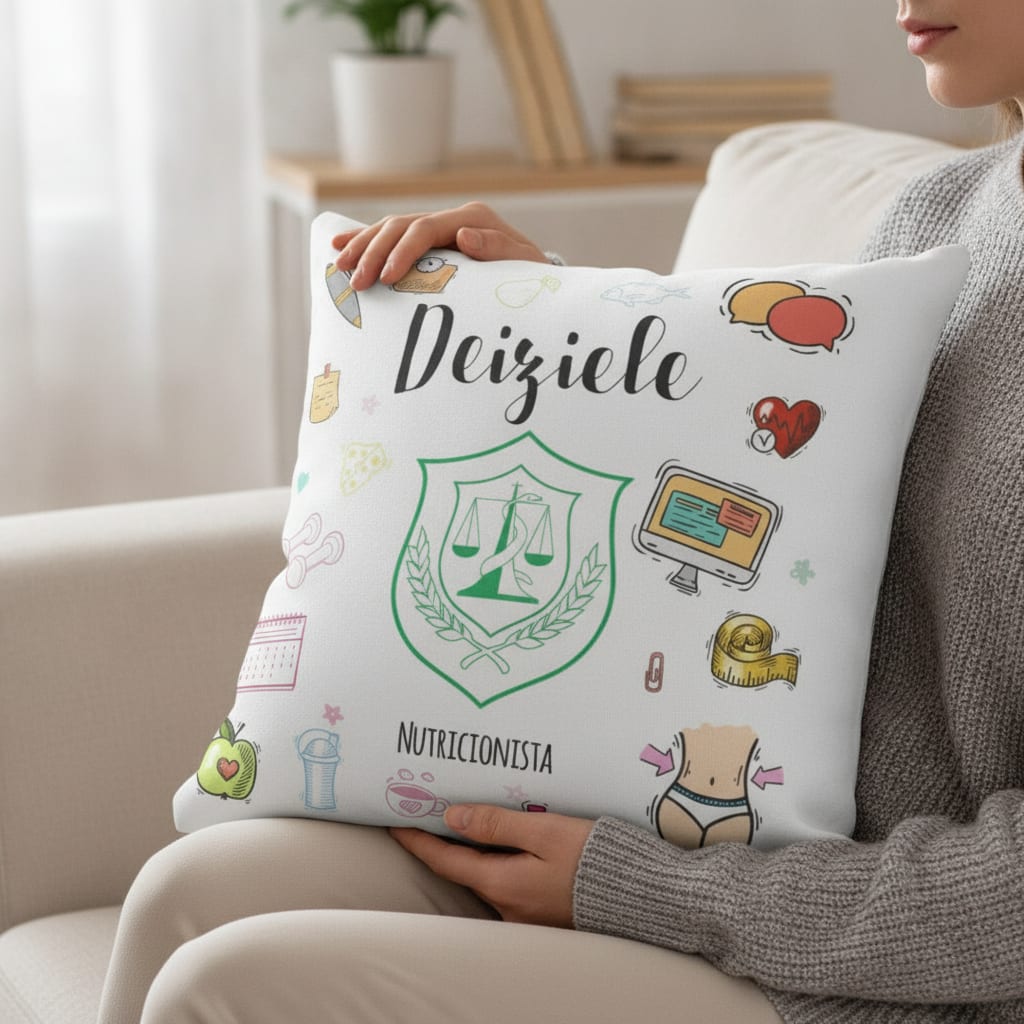 Almofada Decoração Personalizada Nutrição com Nome