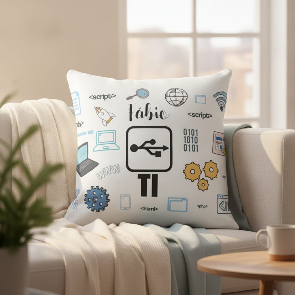 Almofada Decoração Presente Criativo Tecnologia Empresa Ti
