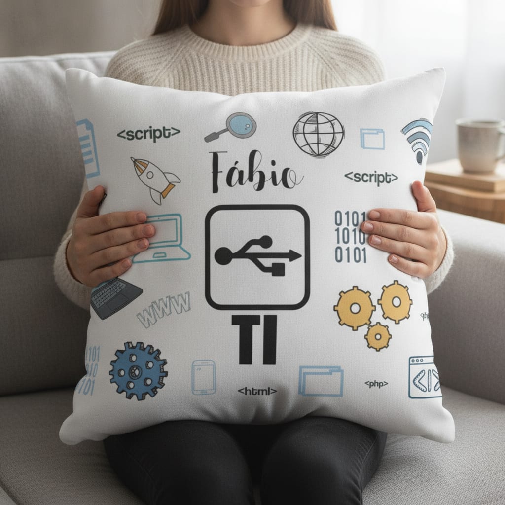 Almofada Decoração Presente Criativo Tecnologia Empresa Ti