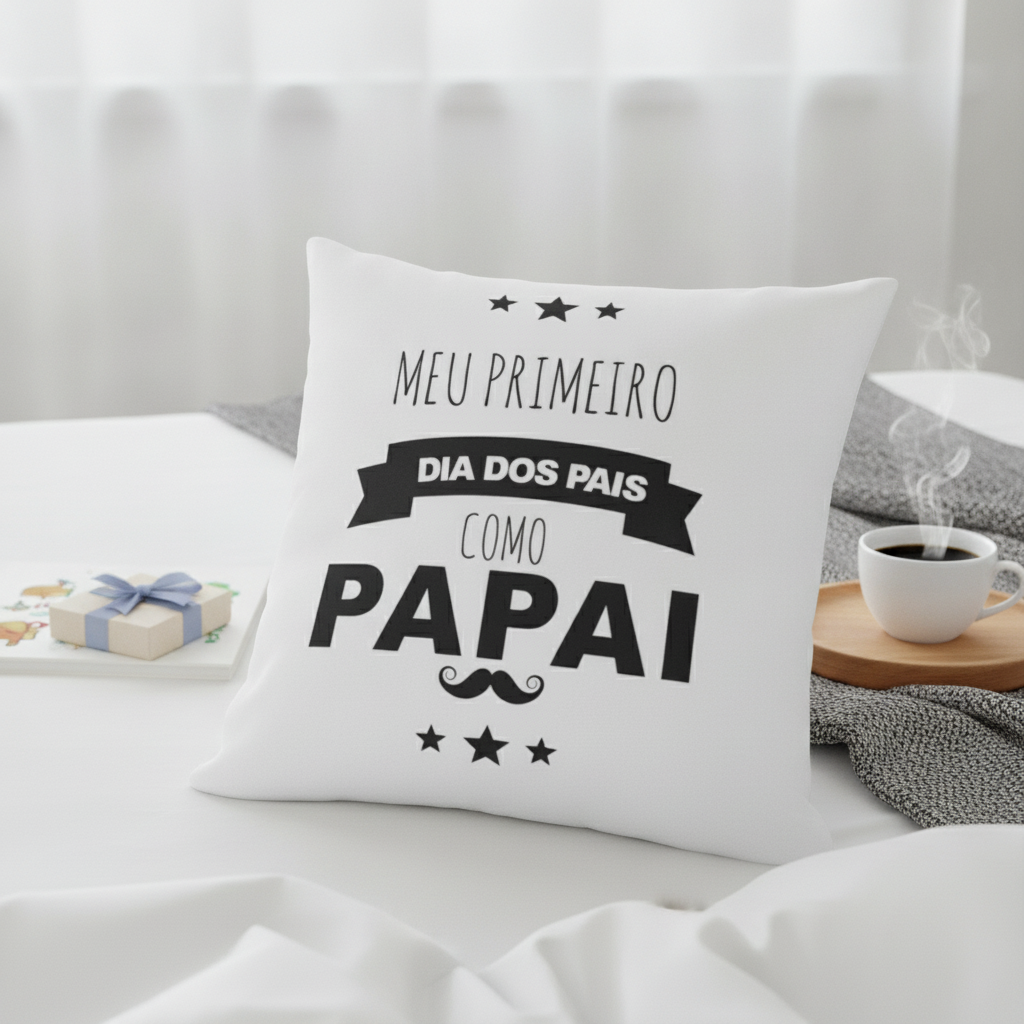 Almofada Decoração Presente Papai Meu Primeiro Dia dos Pais