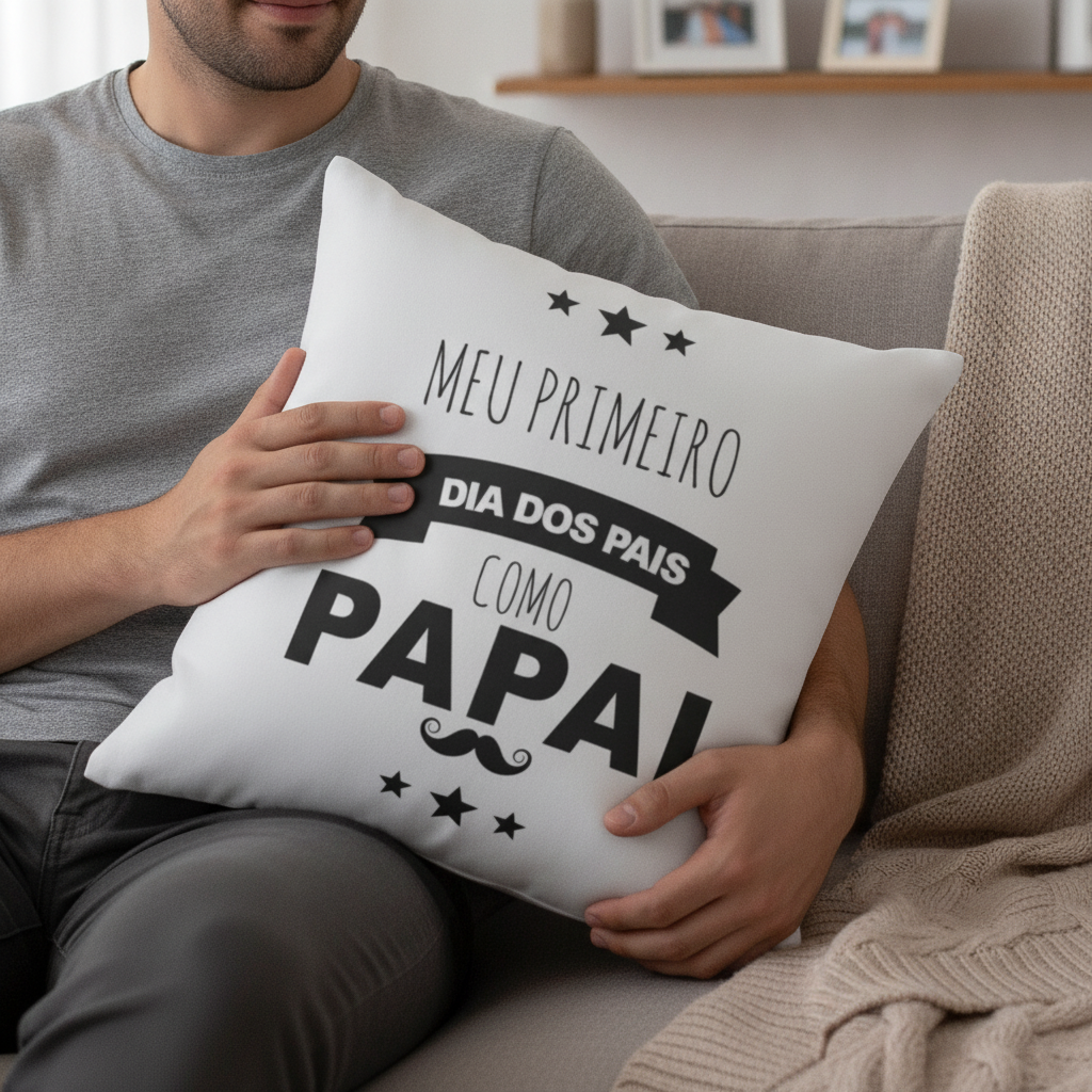 Almofada Decoração Presente Papai Meu Primeiro Dia dos Pais