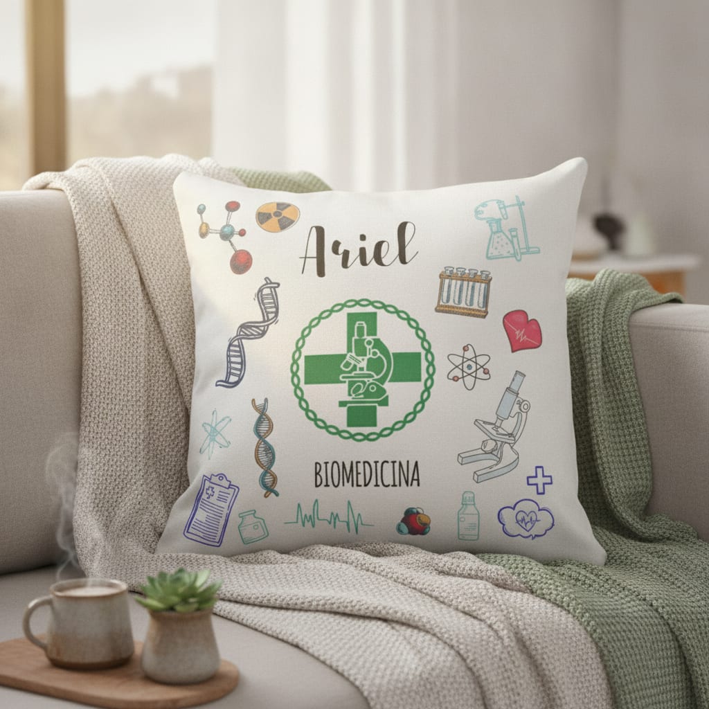 Almofada Decoração Profissão Biomedicina Presente Biomédico - Profissões (Biomedico(a))