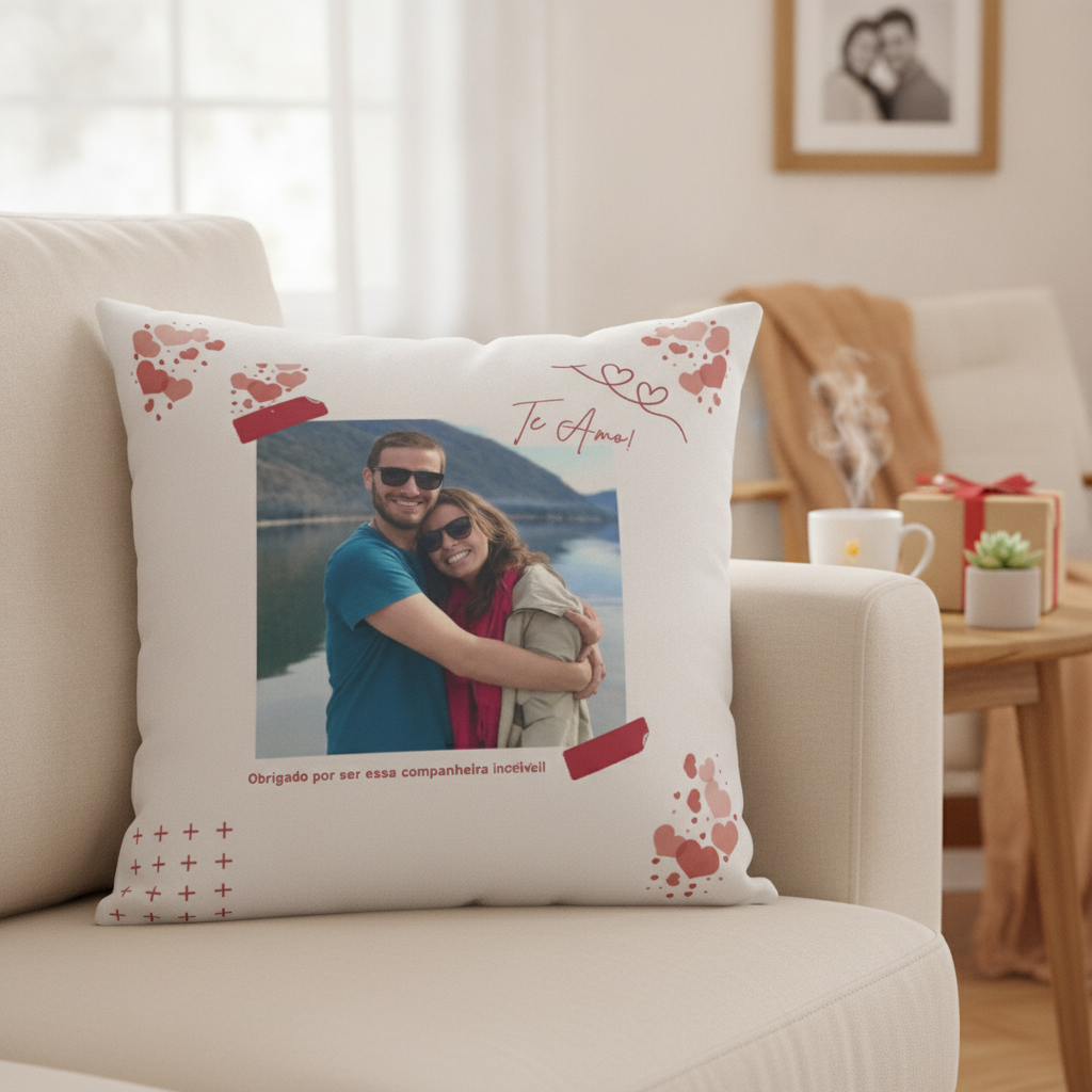 Almofada Decorativa Agradecimento Feliz Dia dos Namorados - Outros (Casal)