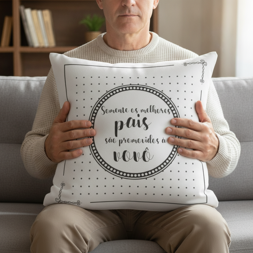 Almofada Decorativa os Melhores Pais São Promovidos a Vovô