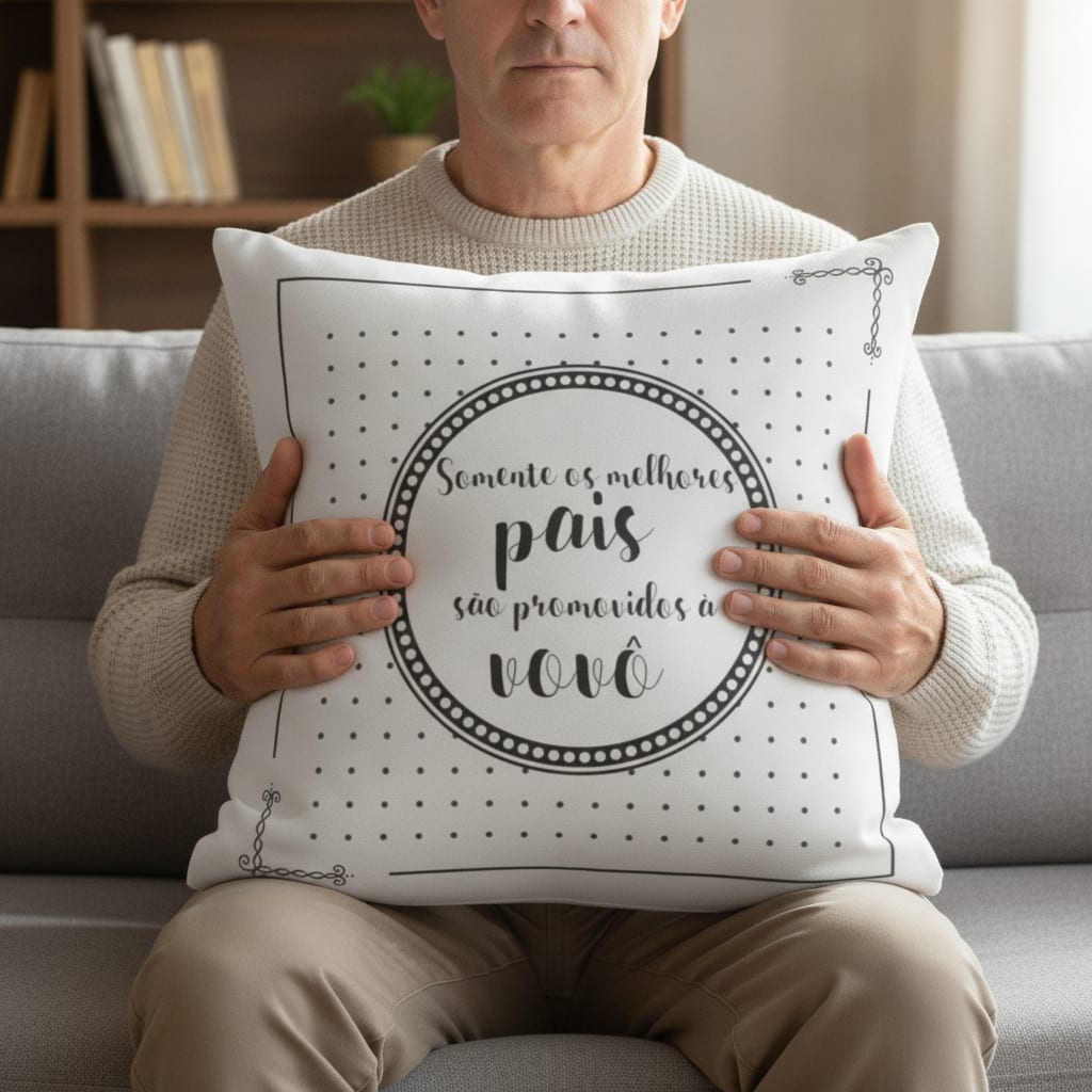 Almofada Decorativa os Melhores Pais São Promovidos a Vovô