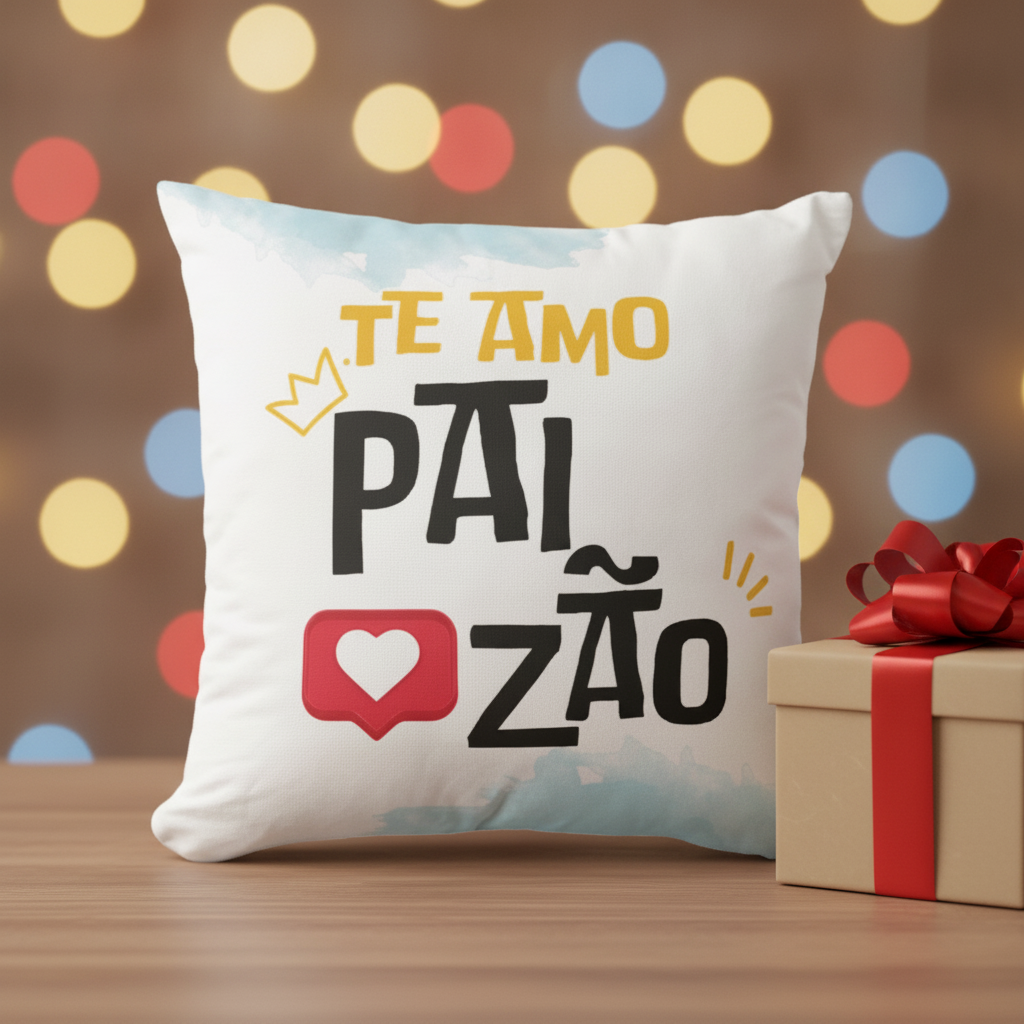 Almofada Decorativa Presente Dia dos Pais Te Amo Paizão