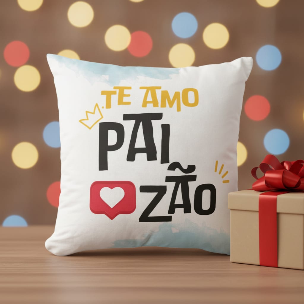 Almofada Decorativa Presente Dia dos Pais Te Amo Paizão