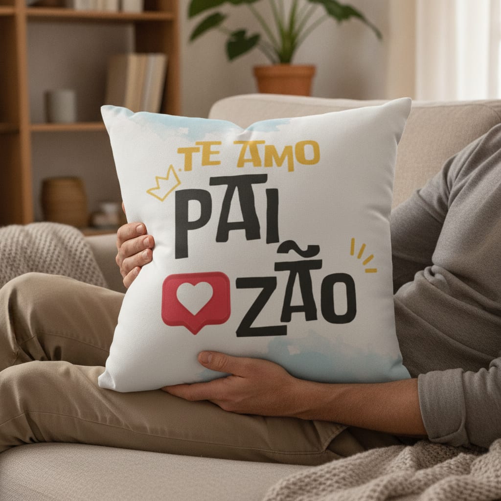 Almofada Decorativa Presente Dia dos Pais Te Amo Paizão