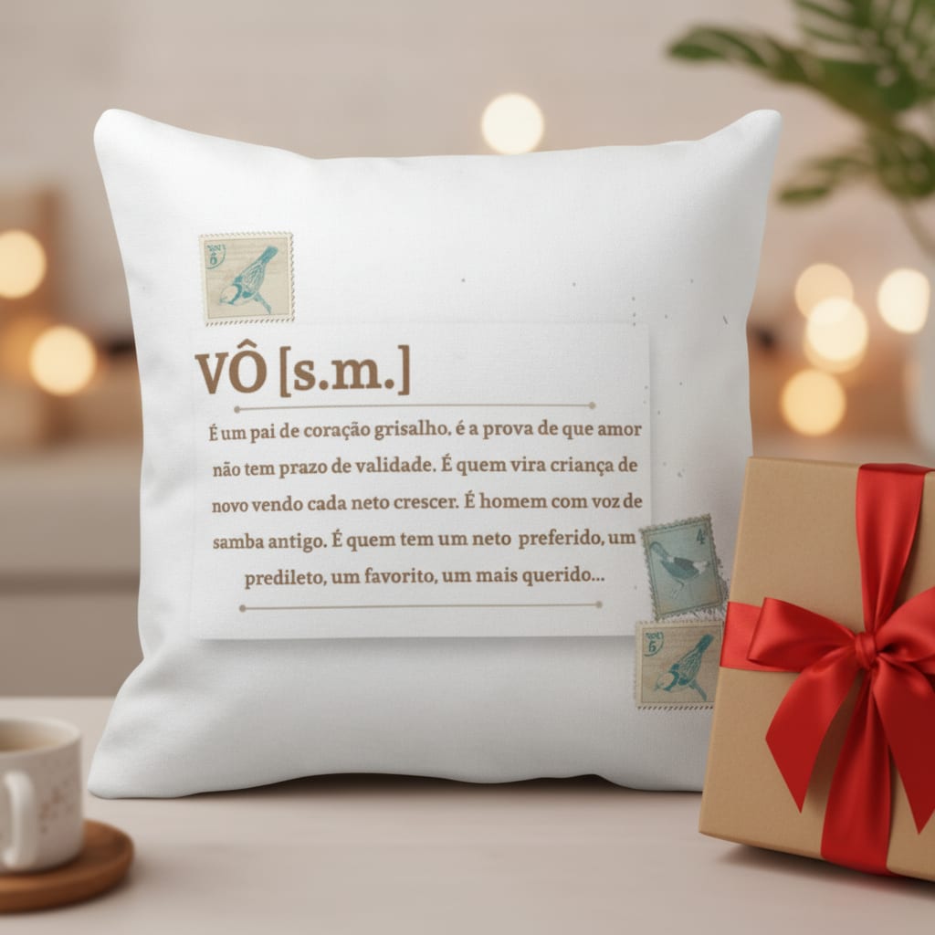 Almofada Decorativa Presente para Avô Vovô Pronta - Entrega
