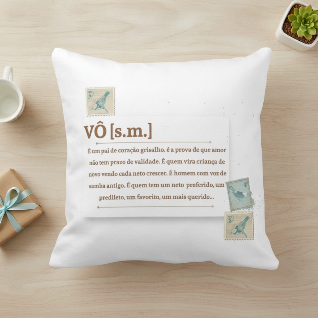 Almofada Decorativa Presente para Avô Vovô Pronta - Entrega - Família (Avô)