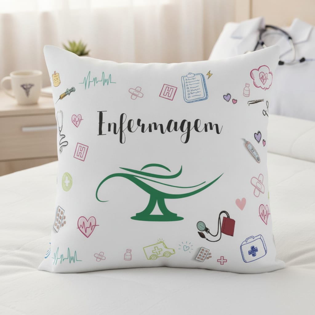 Almofada Decorativa Profissão Presente Enfermagem Enfermeiro