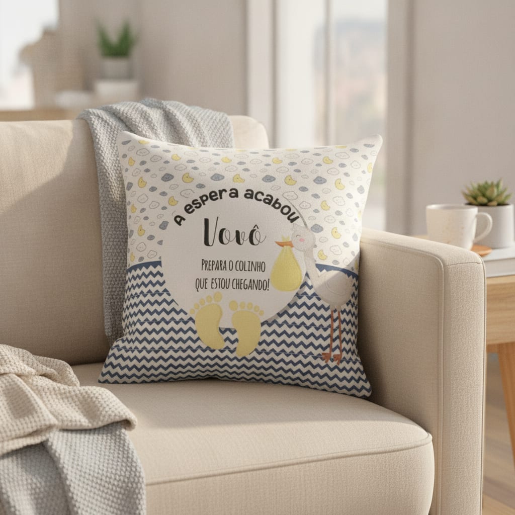 Almofada Decorativa Revelação Gravidez Vovô