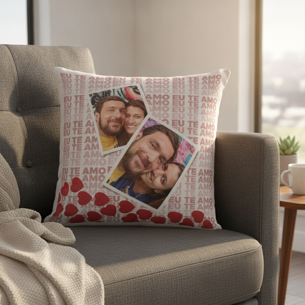 Almofada Decorativa Te Amo Presente para Casal Apaixonado