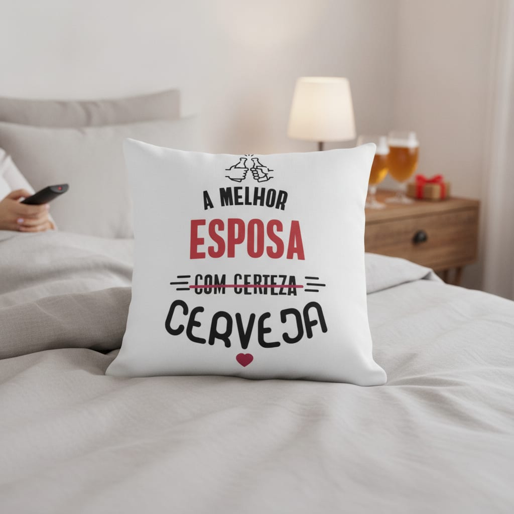 Almofada Esposa Presente Pronta Entrega - Outros (Casal)