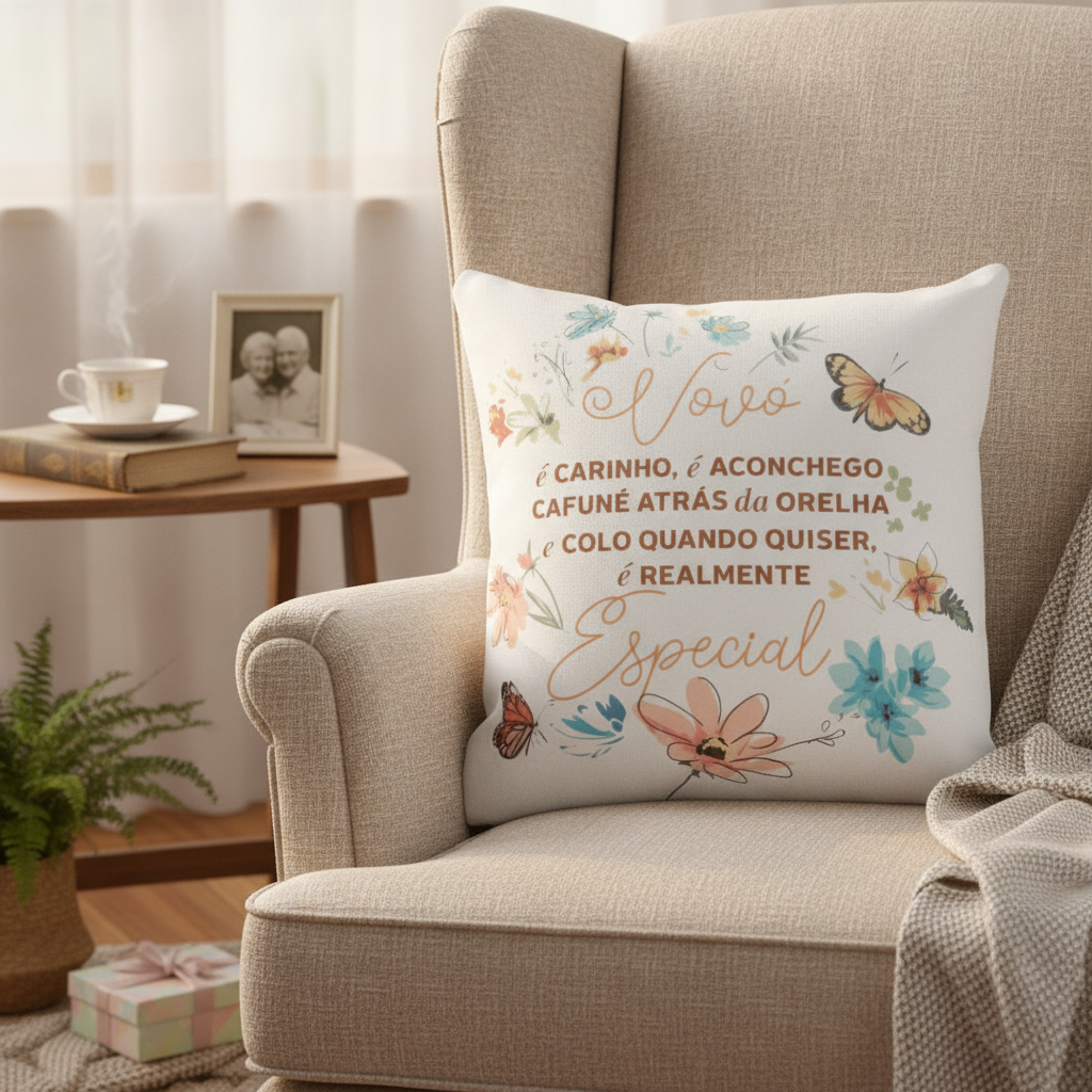 Almofada para Presente Criativo para Avó Vovó Especial - Família (Avó/Avô)