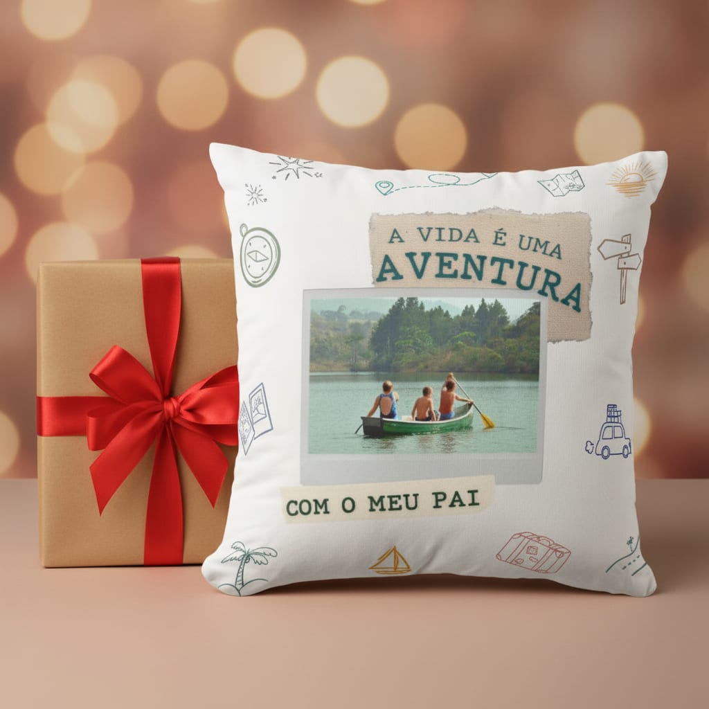 Almofada Personalizada com Você é uma Aventura Pai Presente Com Foto Para Pai