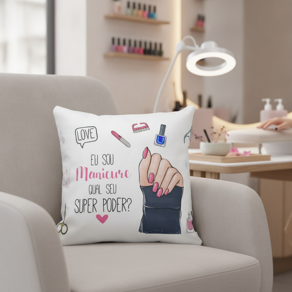 Almofada Personalizada Criativa de Presente para Manicures - Profissões (Cabeleireiro(a))