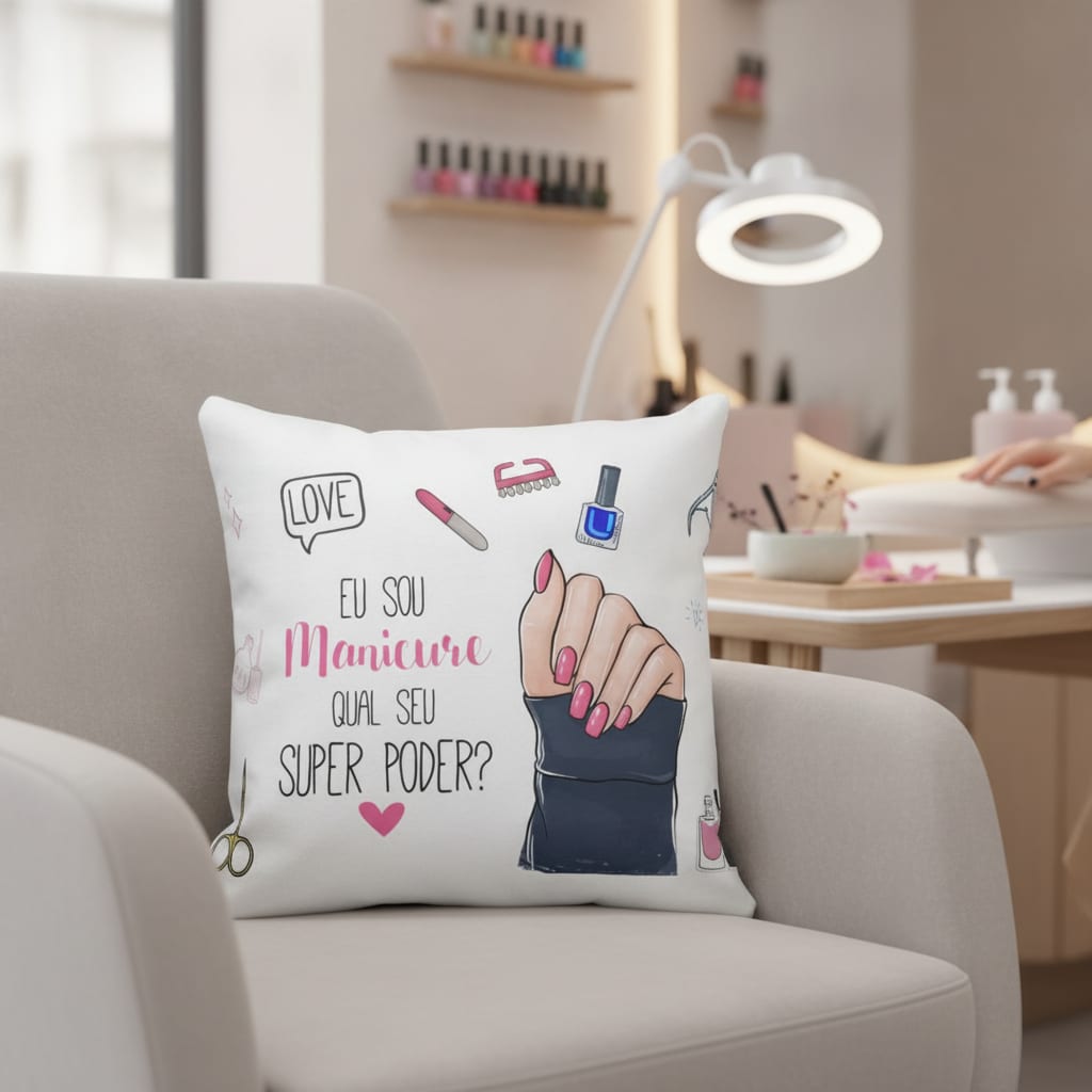 Almofada Personalizada Criativa de Presente para Manicures - Profissões (Cabeleireiro(a))