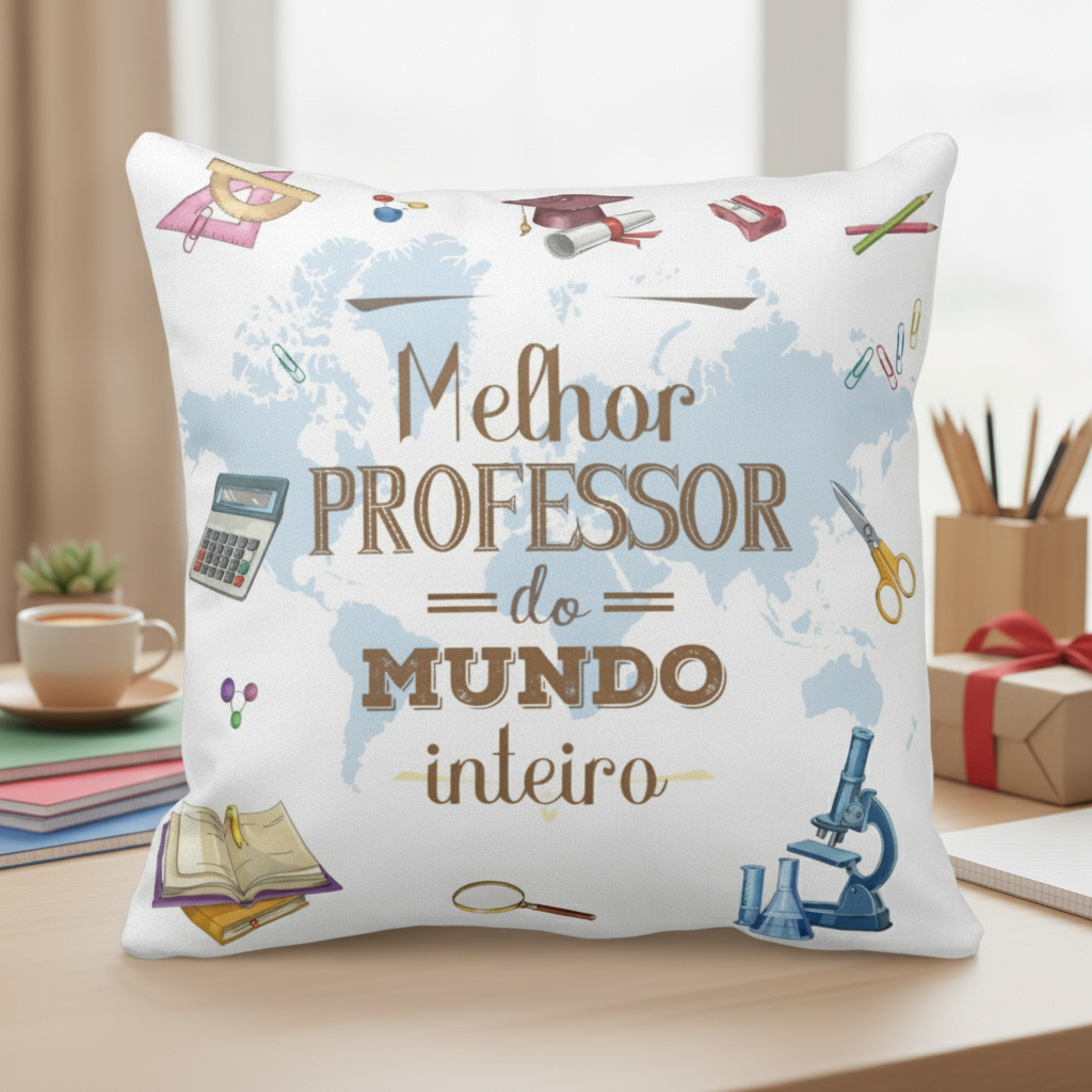 Almofada Personalizada Dia Dos Professores Melhor Professor