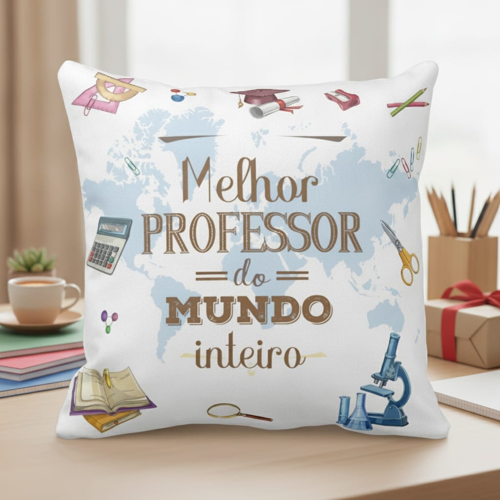 Almofada Personalizada Dia Dos Professores Melhor Professor