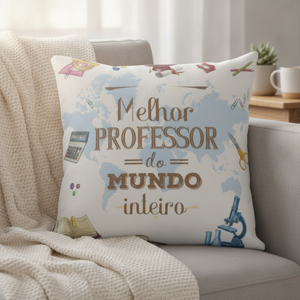 Almofada Personalizada Dia Dos Professores Melhor Professor - Dia dos Professores (Professor(a))