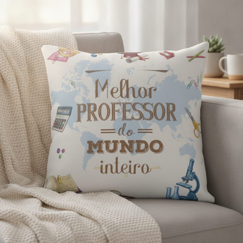 Almofada Personalizada Dia Dos Professores Melhor Professor - Dia dos Professores (Professor(a))