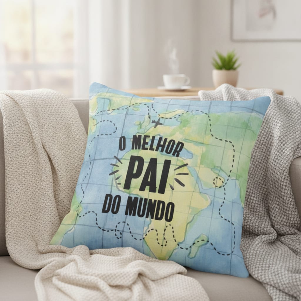Almofada Personalizada e Decorativa para Melhor Pai do Mundo - Família (Pai)