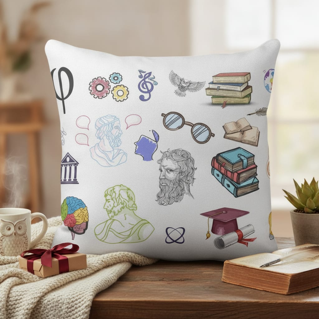Almofada Personalizada e Decorativa para Professor Filosofia - Dia dos Professores (Filosofia)