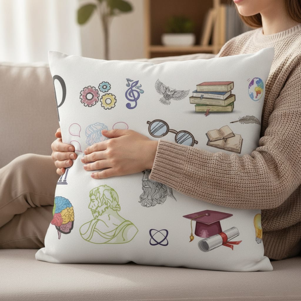 Almofada Personalizada e Decorativa para Professor Filosofia