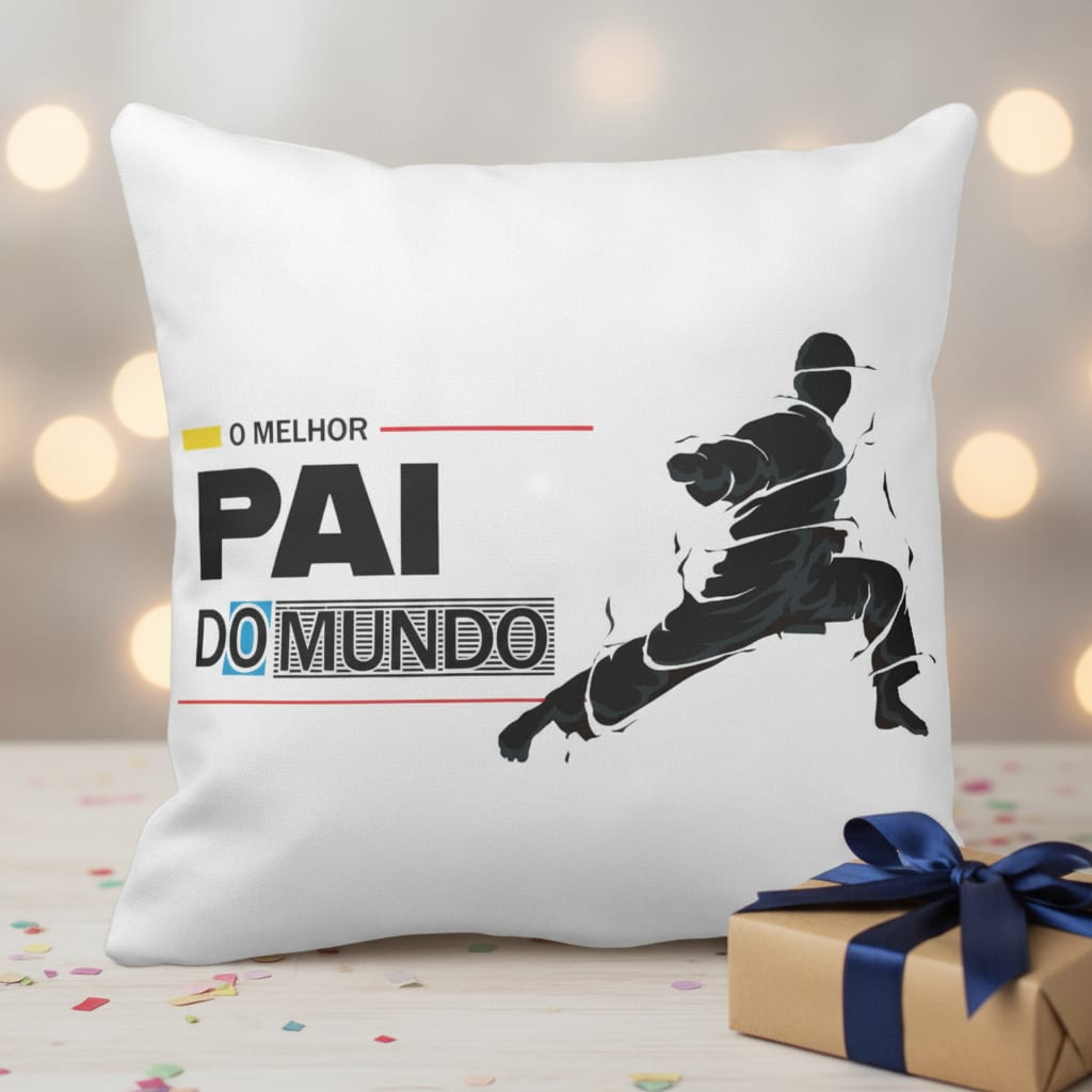 Almofada Personalizada o Pai Esportista Artes Marciais - Família (Pai)