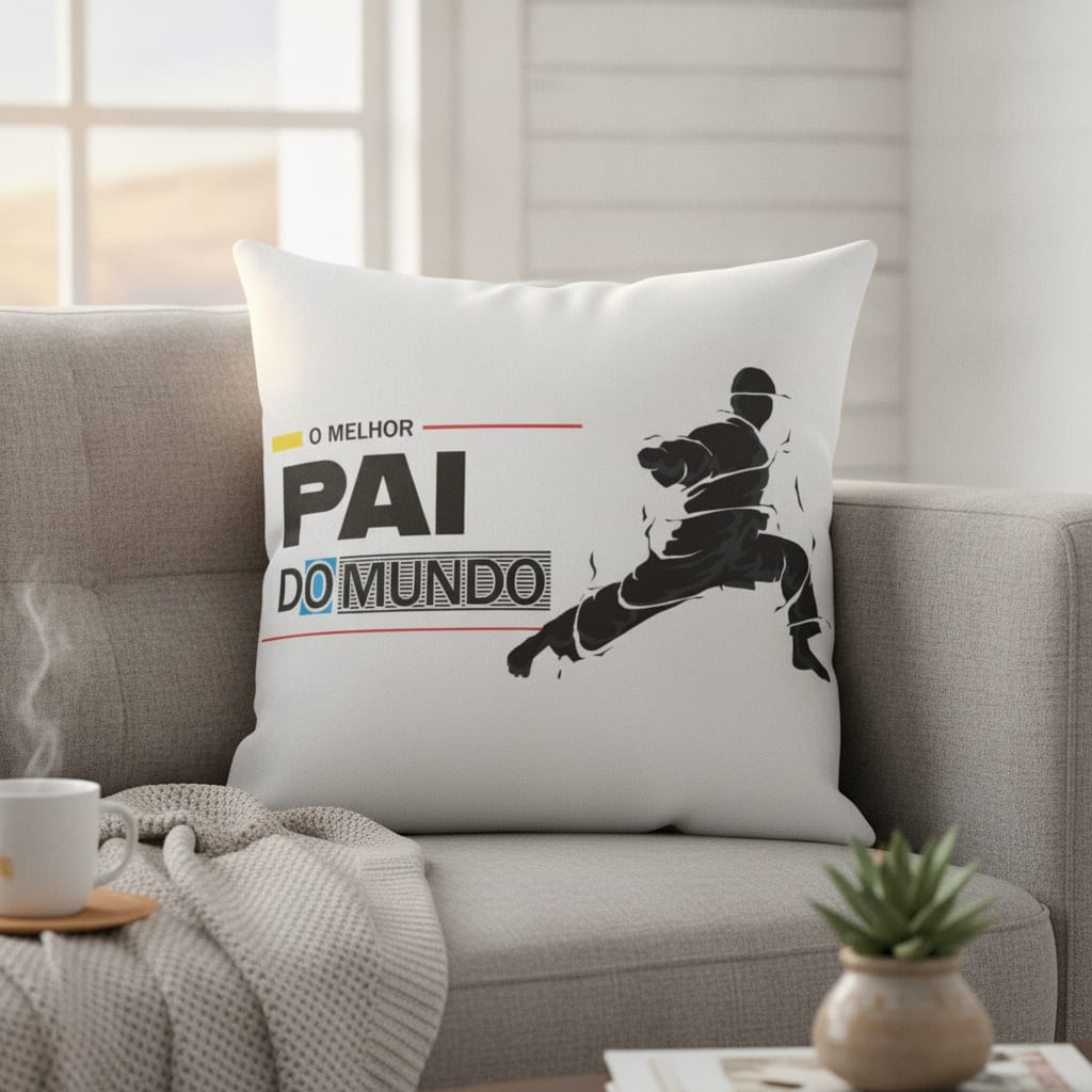 Almofada Personalizada o Pai Esportista Artes Marciais