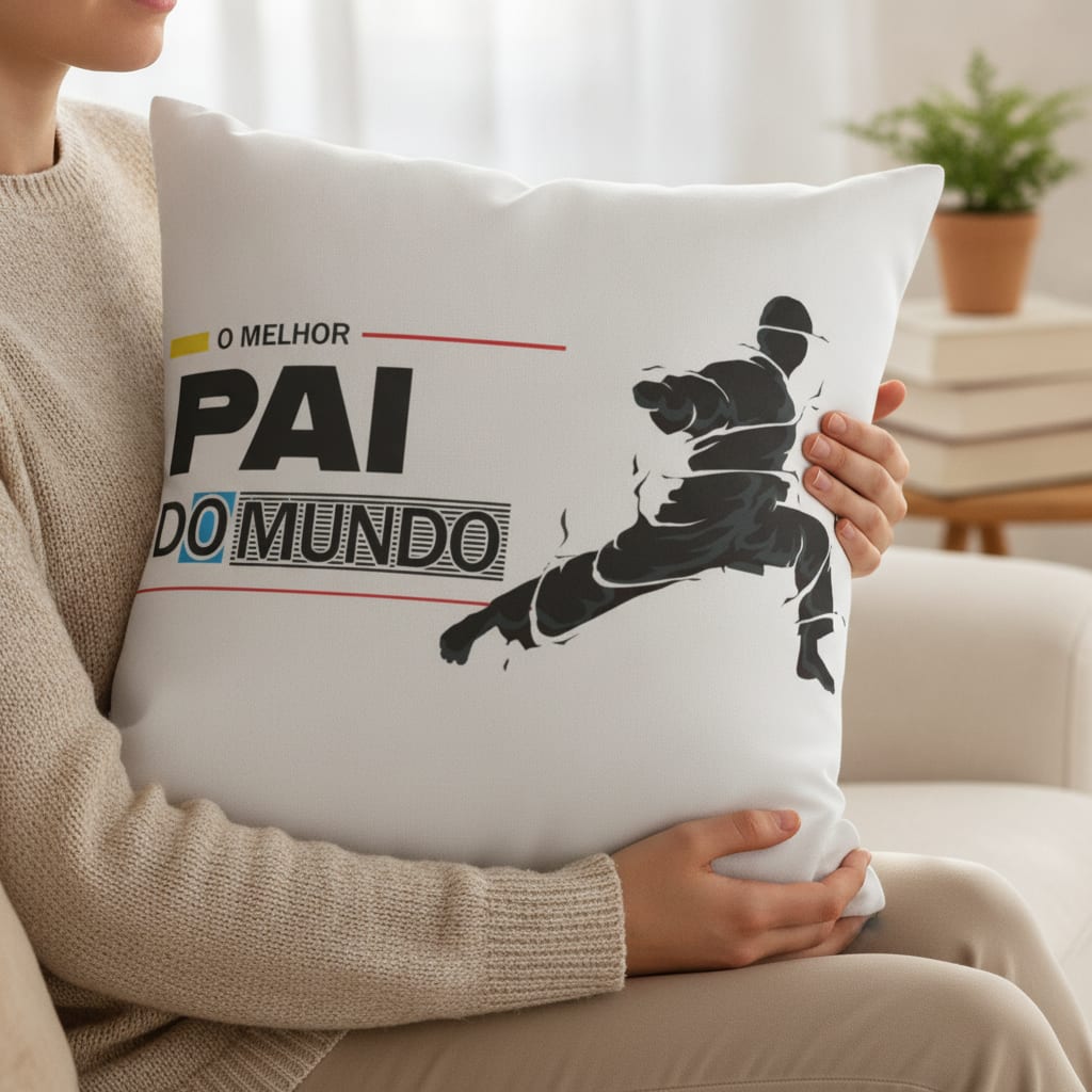 Almofada Personalizada o Pai Esportista Artes Marciais