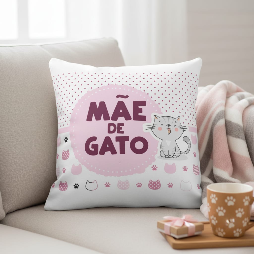 Almofada Personalizada Presente Mãe de Gato - Pet (Mãe)