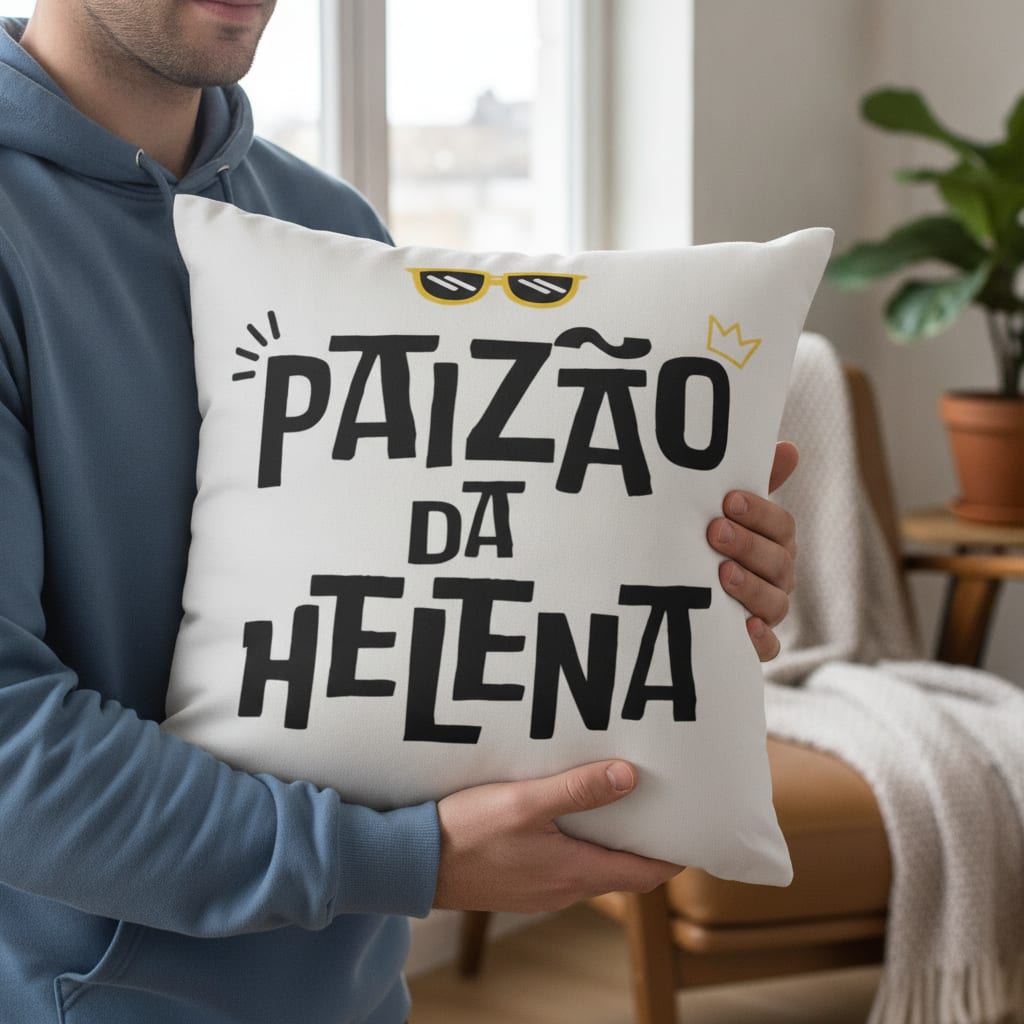 Almofada Personalizada Presente Paizão com Nome Família Pai