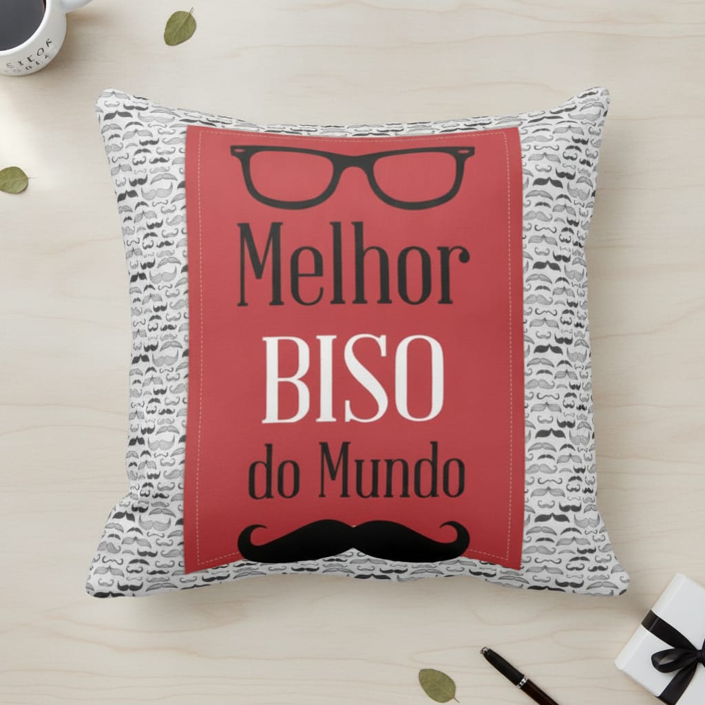 Almofada Presente Criativo Com Frase Melhor Biso Do Mundo